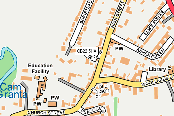 CB22 5HA map - OS OpenMap – Local (Ordnance Survey)