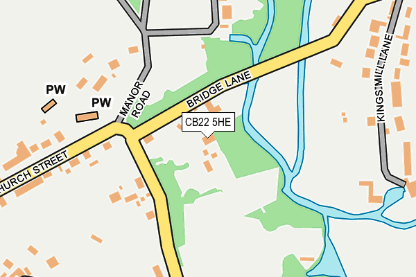 CB22 5HE map - OS OpenMap – Local (Ordnance Survey)