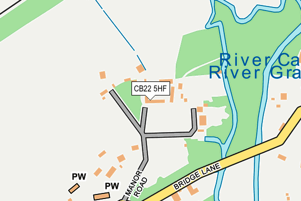 CB22 5HF map - OS OpenMap – Local (Ordnance Survey)