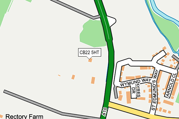 CB22 5HT map - OS OpenMap – Local (Ordnance Survey)