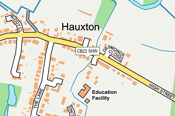 CB22 5HW map - OS OpenMap – Local (Ordnance Survey)