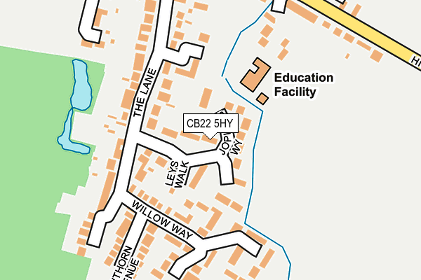 CB22 5HY map - OS OpenMap – Local (Ordnance Survey)