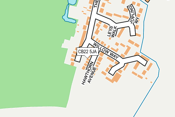 CB22 5JA map - OS OpenMap – Local (Ordnance Survey)