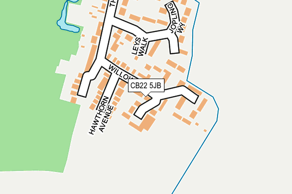 CB22 5JB map - OS OpenMap – Local (Ordnance Survey)