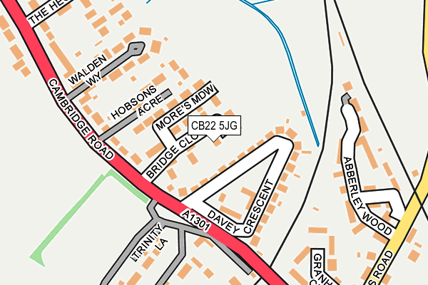 CB22 5JG map - OS OpenMap – Local (Ordnance Survey)