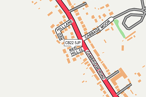 CB22 5JP map - OS OpenMap – Local (Ordnance Survey)