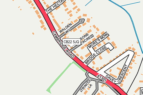 CB22 5JQ map - OS OpenMap – Local (Ordnance Survey)