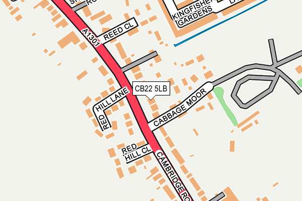 CB22 5LB map - OS OpenMap – Local (Ordnance Survey)