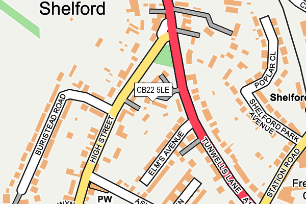 CB22 5LE map - OS OpenMap – Local (Ordnance Survey)