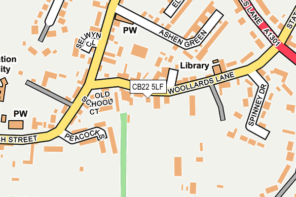 CB22 5LF map - OS OpenMap – Local (Ordnance Survey)