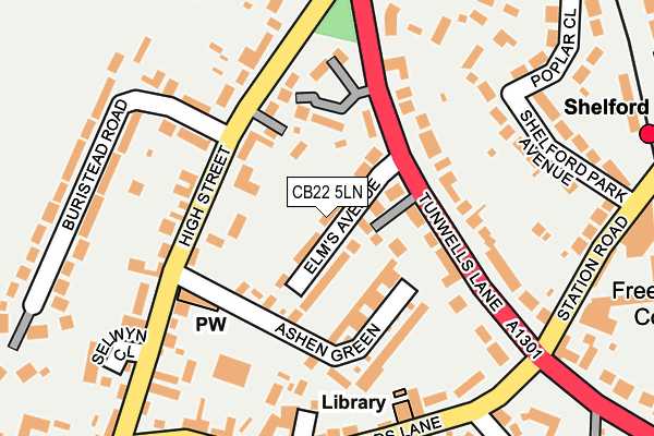 CB22 5LN map - OS OpenMap – Local (Ordnance Survey)