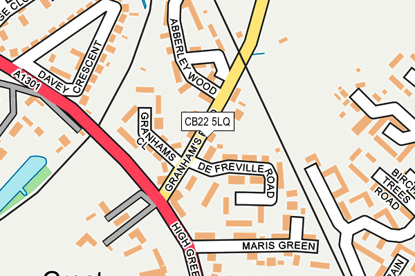 CB22 5LQ map - OS OpenMap – Local (Ordnance Survey)