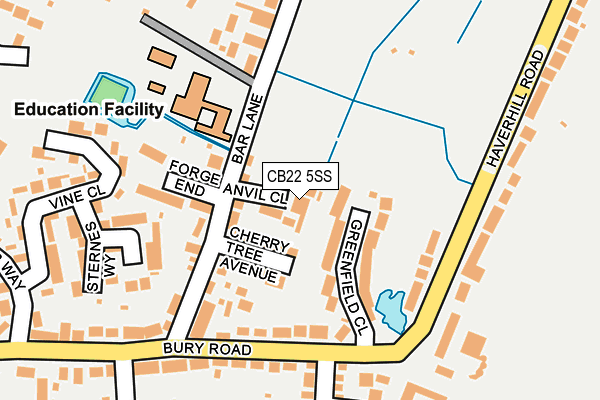 CB22 5SS map - OS OpenMap – Local (Ordnance Survey)