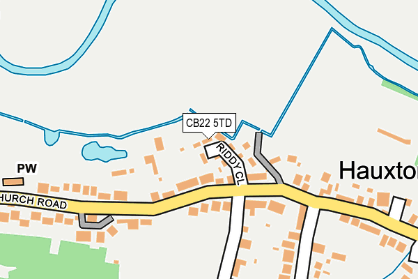 CB22 5TD map - OS OpenMap – Local (Ordnance Survey)