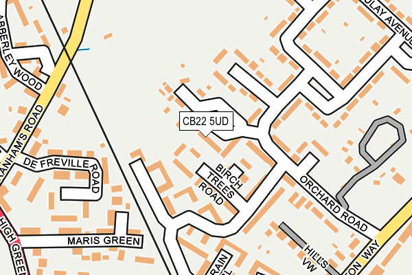 CB22 5UD map - OS OpenMap – Local (Ordnance Survey)