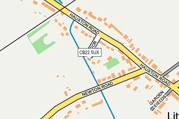 CB22 5UX map - OS OpenMap – Local (Ordnance Survey)