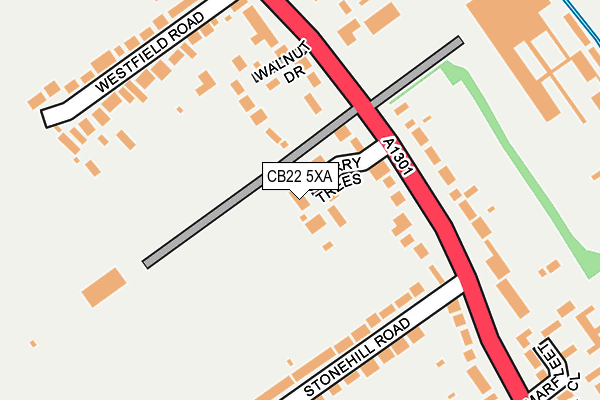 CB22 5XA map - OS OpenMap – Local (Ordnance Survey)