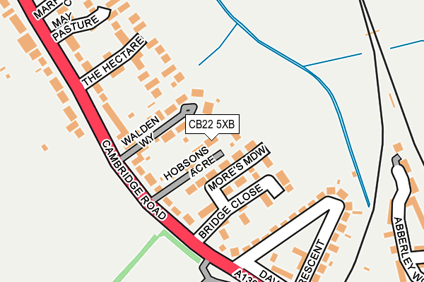 CB22 5XB map - OS OpenMap – Local (Ordnance Survey)