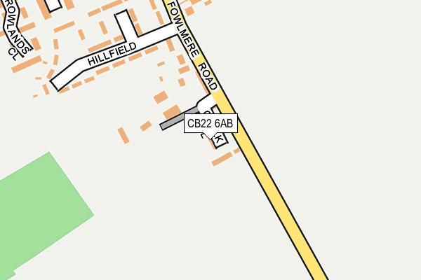 CB22 6AB map - OS OpenMap – Local (Ordnance Survey)