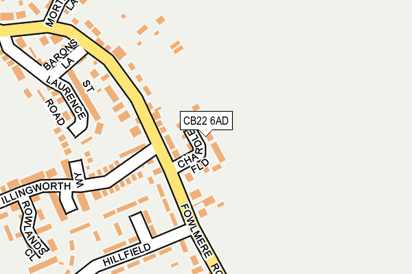 CB22 6AD map - OS OpenMap – Local (Ordnance Survey)