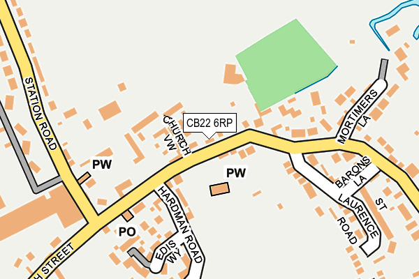 CB22 6RP map - OS OpenMap – Local (Ordnance Survey)