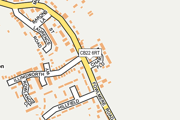 CB22 6RT map - OS OpenMap – Local (Ordnance Survey)