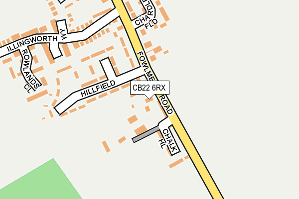 CB22 6RX map - OS OpenMap – Local (Ordnance Survey)