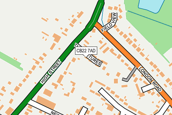 CB22 7AD map - OS OpenMap – Local (Ordnance Survey)