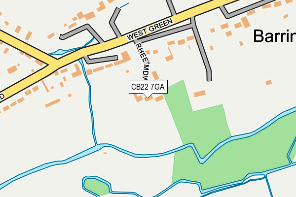 CB22 7GA map - OS OpenMap – Local (Ordnance Survey)