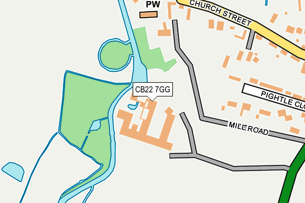 CB22 7GG map - OS OpenMap – Local (Ordnance Survey)