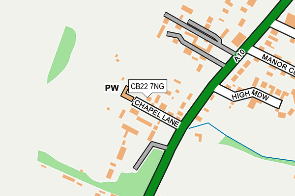 CB22 7NG map - OS OpenMap – Local (Ordnance Survey)