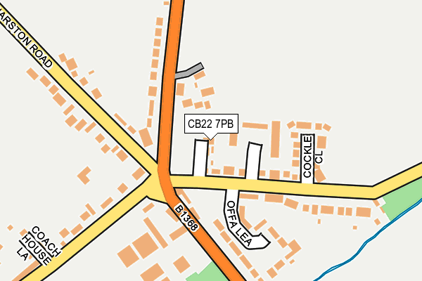 CB22 7PB map - OS OpenMap – Local (Ordnance Survey)