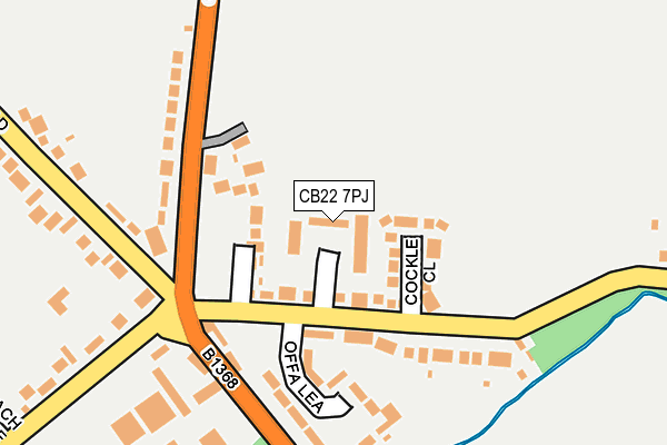 CB22 7PJ map - OS OpenMap – Local (Ordnance Survey)