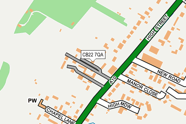CB22 7QA map - OS OpenMap – Local (Ordnance Survey)