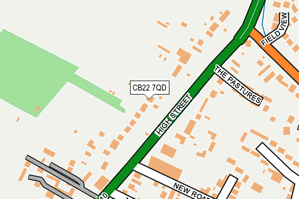 CB22 7QD map - OS OpenMap – Local (Ordnance Survey)