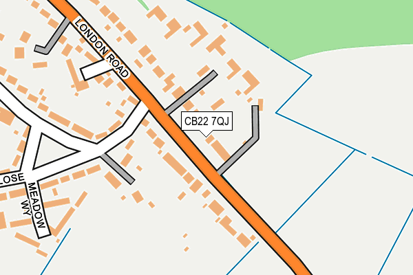 CB22 7QJ map - OS OpenMap – Local (Ordnance Survey)