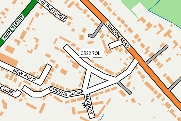 CB22 7QL map - OS OpenMap – Local (Ordnance Survey)