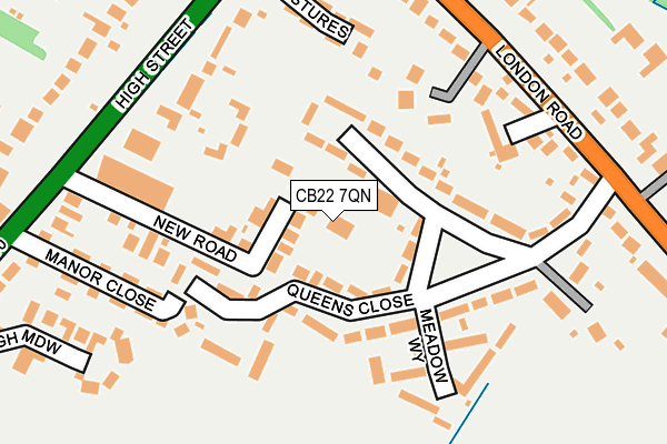 CB22 7QN map - OS OpenMap – Local (Ordnance Survey)