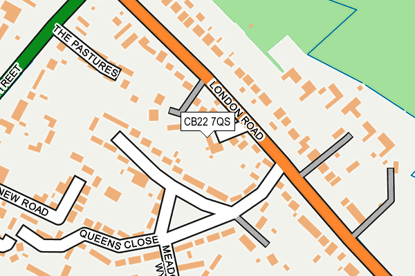 CB22 7QS map - OS OpenMap – Local (Ordnance Survey)