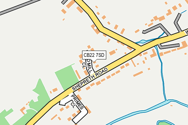 CB22 7SD map - OS OpenMap – Local (Ordnance Survey)