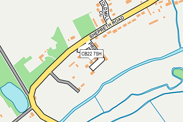 CB22 7SH map - OS OpenMap – Local (Ordnance Survey)