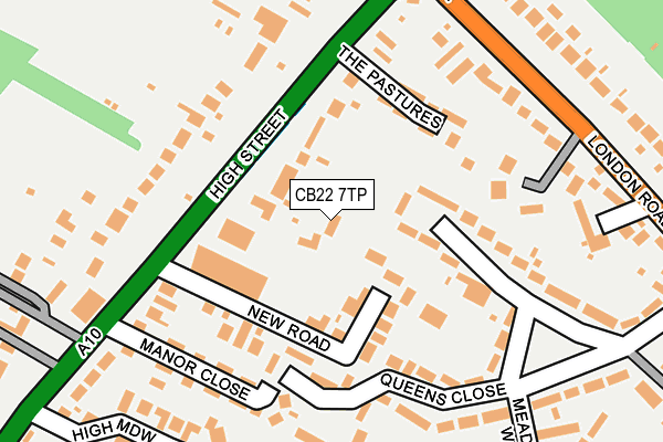 CB22 7TP map - OS OpenMap – Local (Ordnance Survey)