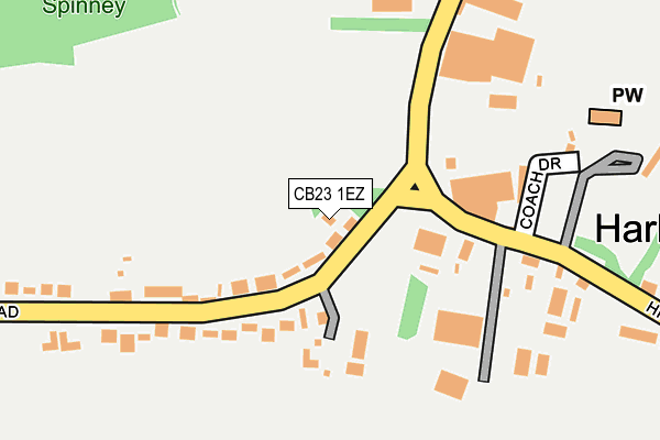 CB23 1EZ map - OS OpenMap – Local (Ordnance Survey)