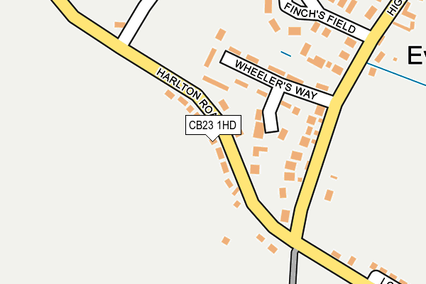 CB23 1HD map - OS OpenMap – Local (Ordnance Survey)