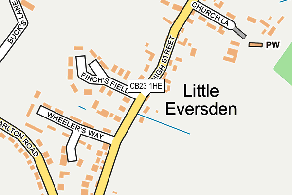 CB23 1HE map - OS OpenMap – Local (Ordnance Survey)