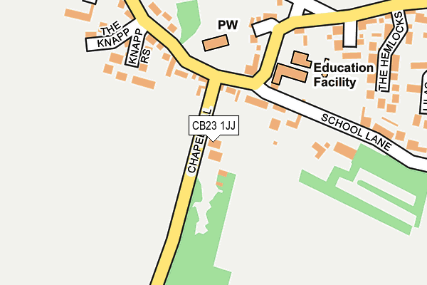 CB23 1JJ map - OS OpenMap – Local (Ordnance Survey)
