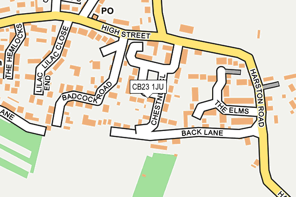 CB23 1JU map - OS OpenMap – Local (Ordnance Survey)