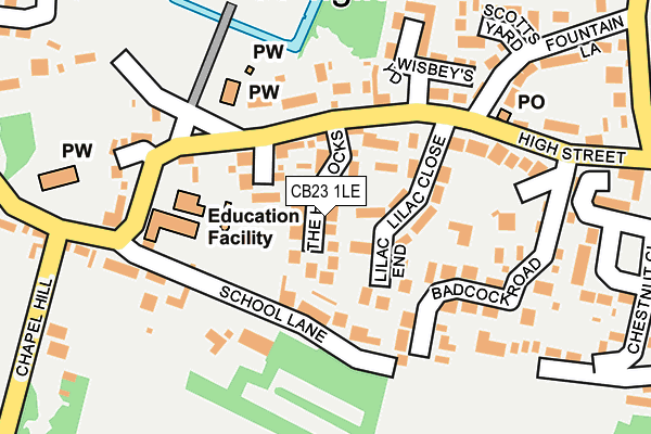 CB23 1LE map - OS OpenMap – Local (Ordnance Survey)