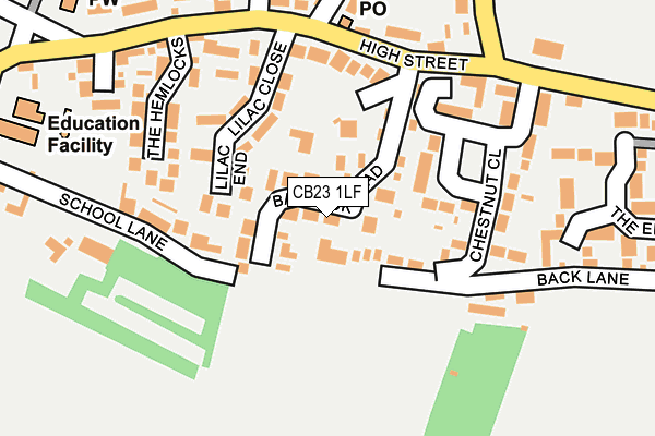 CB23 1LF map - OS OpenMap – Local (Ordnance Survey)