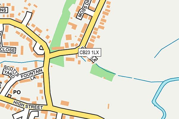 CB23 1LX map - OS OpenMap – Local (Ordnance Survey)